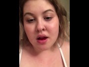 Preview 2 of CURVY BBW SWALLOWS HER ROOMMATES WHOLE