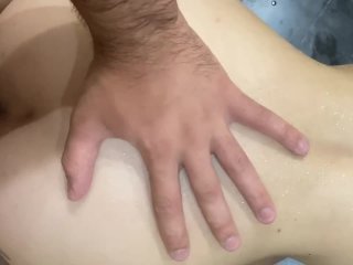 Handjob in the Bathtub, Anal Fuck with Plug Inside and_Cumming onMy Ass