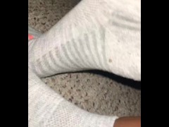 Cute Teen in sporty Socks