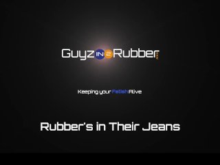 Trailer Rubber's in their Jeans. Two hot guys in jeans and riding boots soon progress to rubber gear