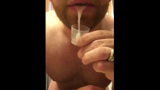 I was so horny for the taste of my cum today, I quickly took care of my needs & recorded it for you