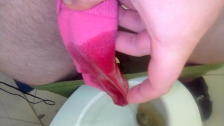 I piss in stepsister's pink socks