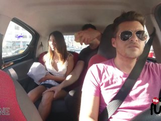 LATINA FUCKS ON AN UBER AND SQUIRTS ON THE DRIVERS HEAD AT THE END!