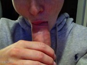 Preview 2 of CLOSE UP PASSIONATE YOUNG SLUT BLOWJOB