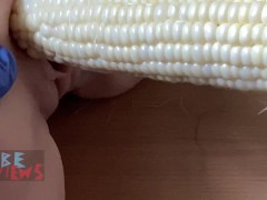 Double Penetrated by Corn On Cob
