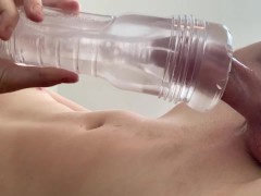 Afternoon masturbation with fleshlight. You can hear the cum shooting out of my cock when I orgasm.