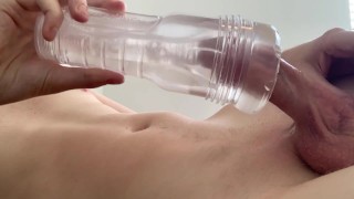 Afternoon Masturbation With Fleshlight When I Orgasm You Can Hear The Cum Shoot Out Of My Cock