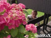 Preview 2 of MARISKAX French MILF Sandy Lou ass fucked outdoors