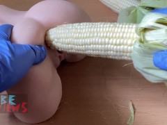 Fucked by 2 corn on cobs