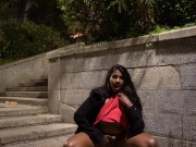 Preview 5 of Indian Girl Has Risky Public Orgasm In City Center At Night