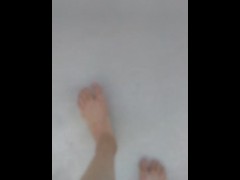Taking Off Shoes & Barefoot Walking Outside | POV