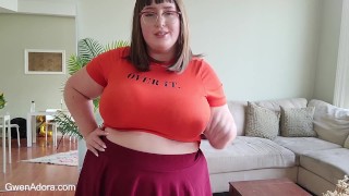 busty BBW Velma humiliates me with femdom SPH & tit worship
