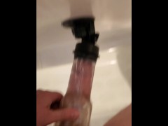 My big dick maxing out a clear fleshlight