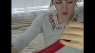 Girl pulls out 33inch dildo from her throat meme