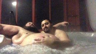 Bellyplaying In A Hot Tub