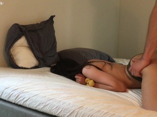 GF Interrupted with Toys while Playing on her Phone - Doggy & Creampie - Real Amateur Couple