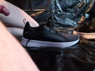 4K - Sex with delicious Puma girl sneaker. I cum inside