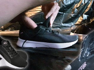 4K - Sex with Delicious Puma Girl Sneaker. I Cum inside