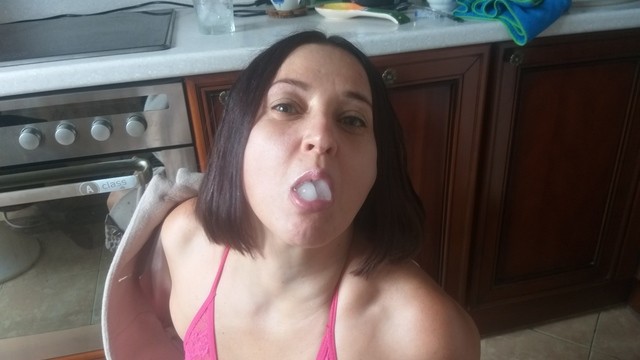 What&#x27;s for dessert today, pretty girl? Blow job with ice!
