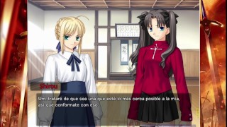 Gameplay Of Day 4 Part 1 Of Fate Stay Night Realta Nua In Spanish