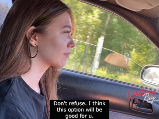 Whore sucked in the car and cheated_her boyfriend