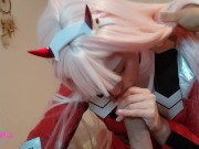 Preview 6 of Zero two give footjob, suck and want it in her ass - KawaiCouple