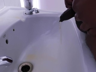 Taking a Messy Piss in my Sink