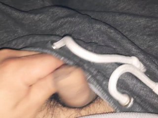 fetish, asian, close up cock, precum milking