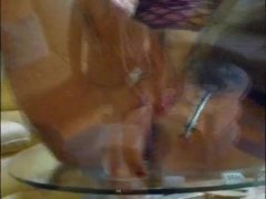 Greek wife fucks dildo compilation