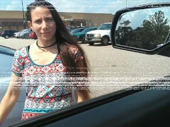 Video Parking lot whore needed a ride and let me finger bang her little pussy in public !