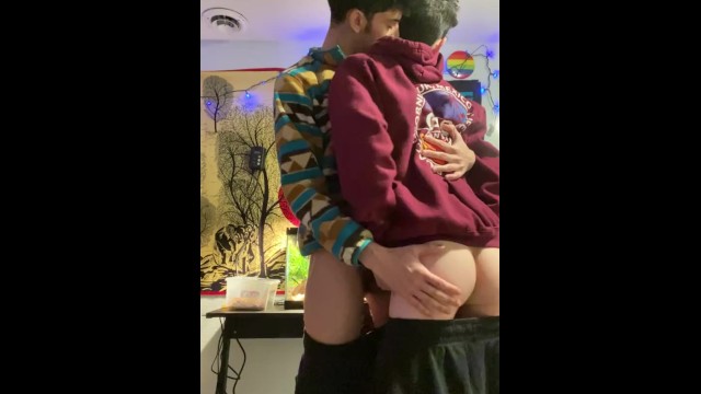 Boyfriends Fuck in the Basement while Parents are Upstairs 