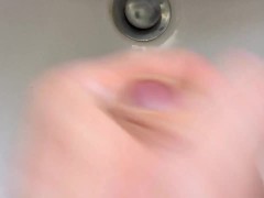 Close up huge cumshot