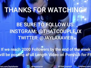 He Kisses her after Cumming in her Mouth!! Horny Couple wants you to watch!!