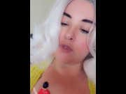 Preview 2 of BBW GIANTESS BUTT CRUSHES her boyfriend and his little sister and then eats her of course! :p