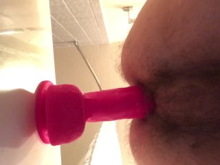 Cute twink boy riding girlfriends dildo