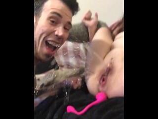 Daddy Making little Squirt Hard Wet Pussy Licked