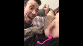 Daddy Licking A Hard Wet Pussy With A Little Squirt