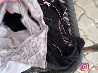 Pee on Roommates Dirty Panties - Almost Got CaughtMasturbating on Her Laundry