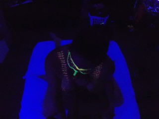 Painted milf sucks, fucks, and_squirts.