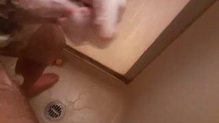  covering my big dick in soap