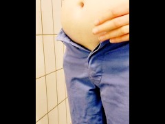 BBW popping button of way too tight pants (short vid)