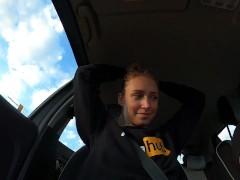 Video He cum twice on one trip - blowjob while driving and fucking in the woods