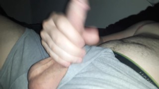 Daddy jerking off before bed 