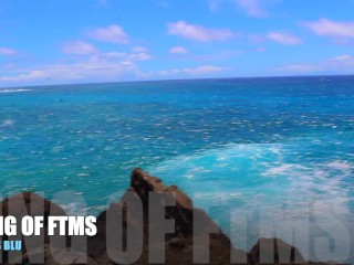 HD: Pacific Ocean Jerk Off, Beautiful PUBLIC Scenery! FTM Transman on Vacation (STAY HOME ;)