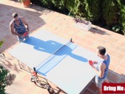 Preview 3 of Daddy teaches stepson PING PONG & fucks him - Daniel Hausser & Marco Napoli - BringMeABoy