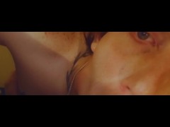 Tgirl sucks on dildo tease