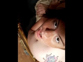 tattooed women, bbw, anal, vertical video