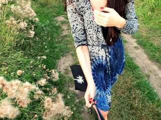 Public nudity. Hot teen leaves clothes and walks naked. MiaAmahl