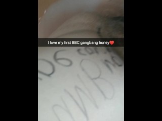 My wife sent me this video after her first no-condom BBC gangbang! I think she get addicted to this