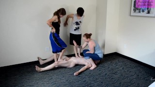TSM Triple Ballbusting With Face Sitting By Dylan Stitch And Luna